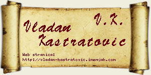 Vladan Kastratović vizit kartica